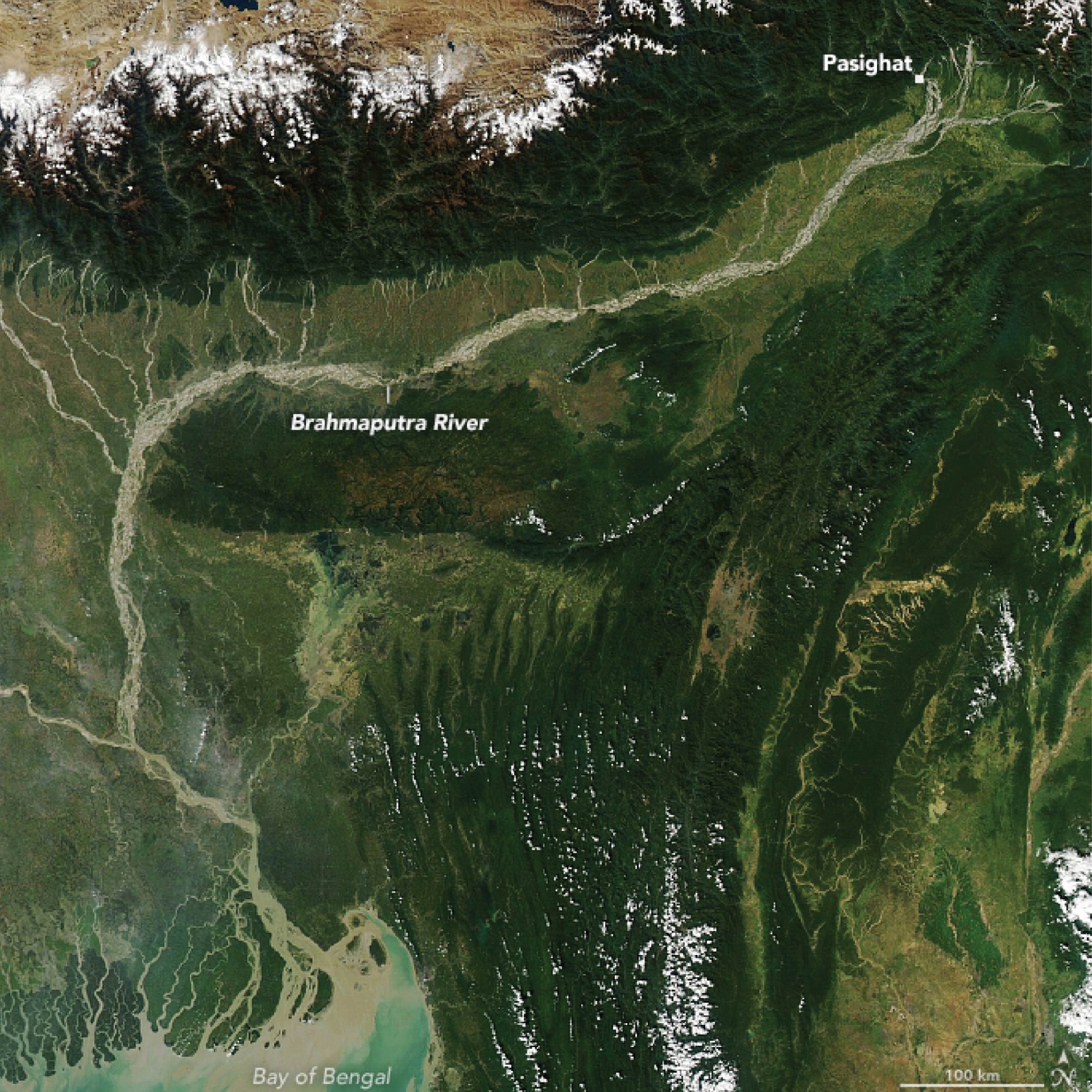 Canopy Collective - Brahmaputra River Satellite View