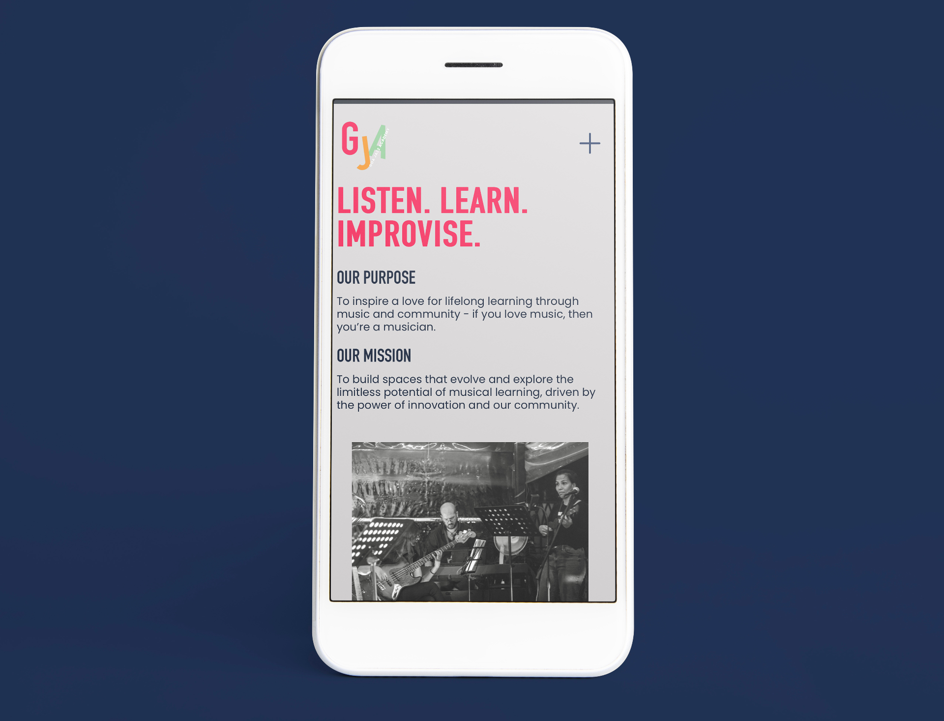 Goa Jazz Academy - Phone Interface 2